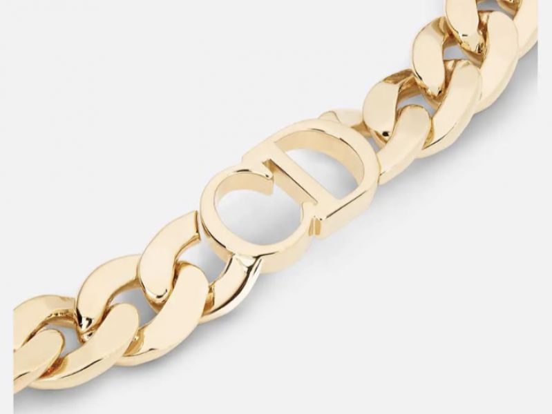 Dây Chuyền Nữ Dior Montaigne Choker Màu Vàng