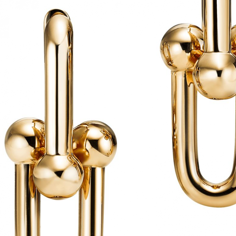 Bông tai mắt xích lớn Vàng