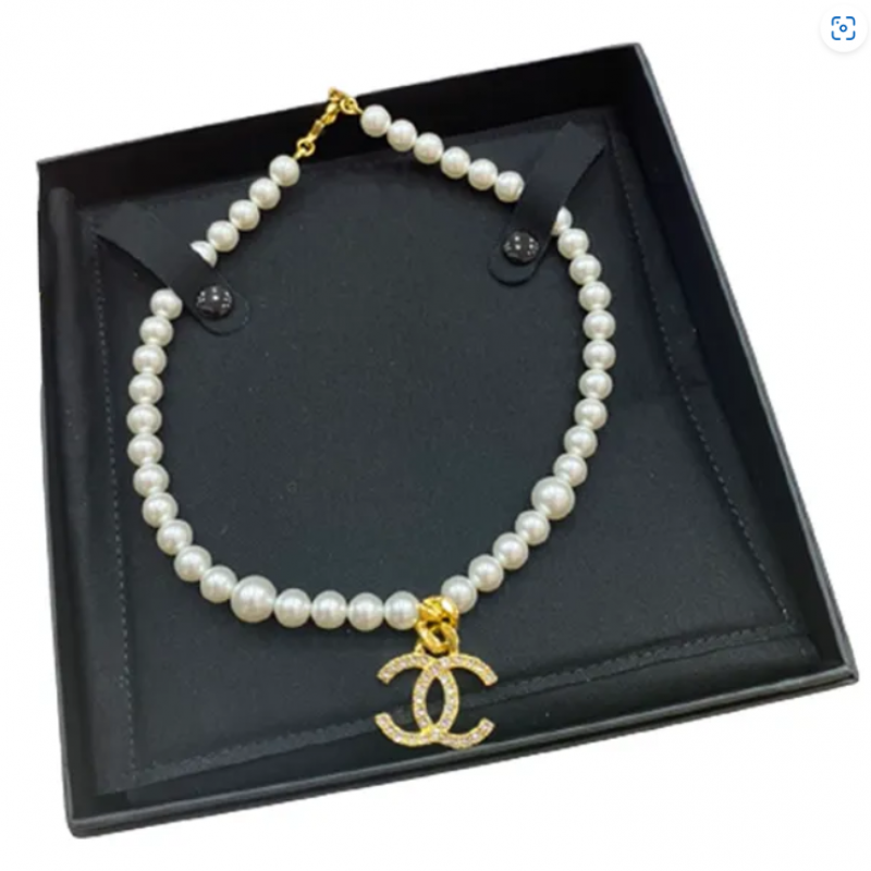 Dây Chuyền Dạng Chuỗi Ngọc Trai Chanel