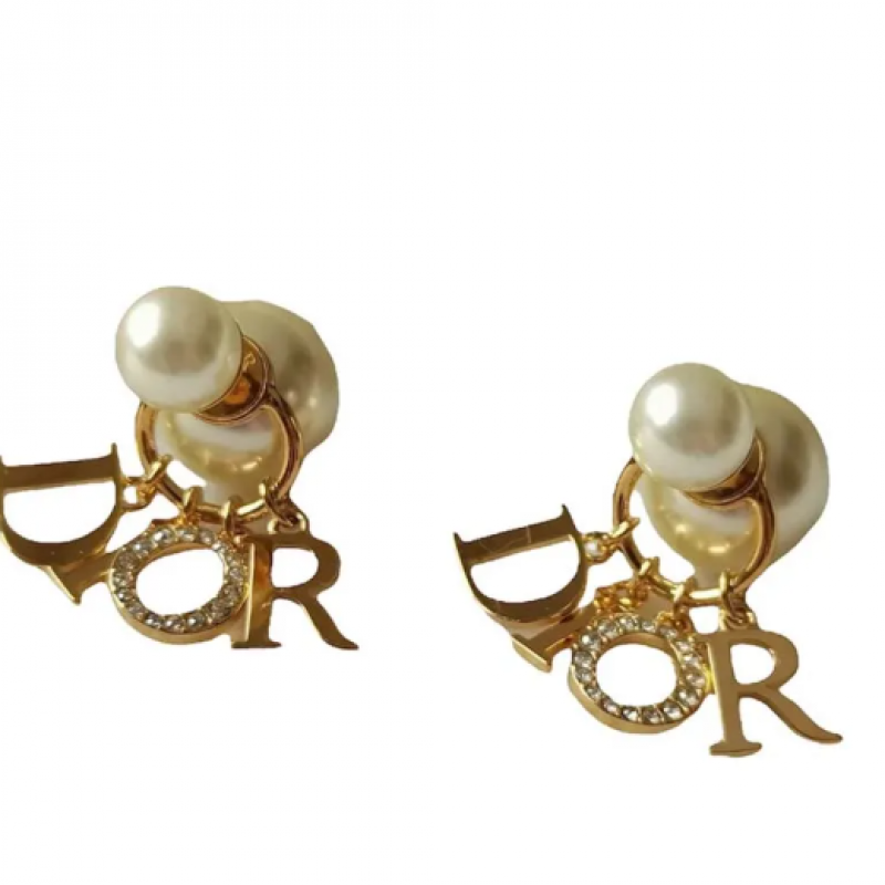 Khuyên Tai Dior Earrings Đính Ngọc Trai N-HM