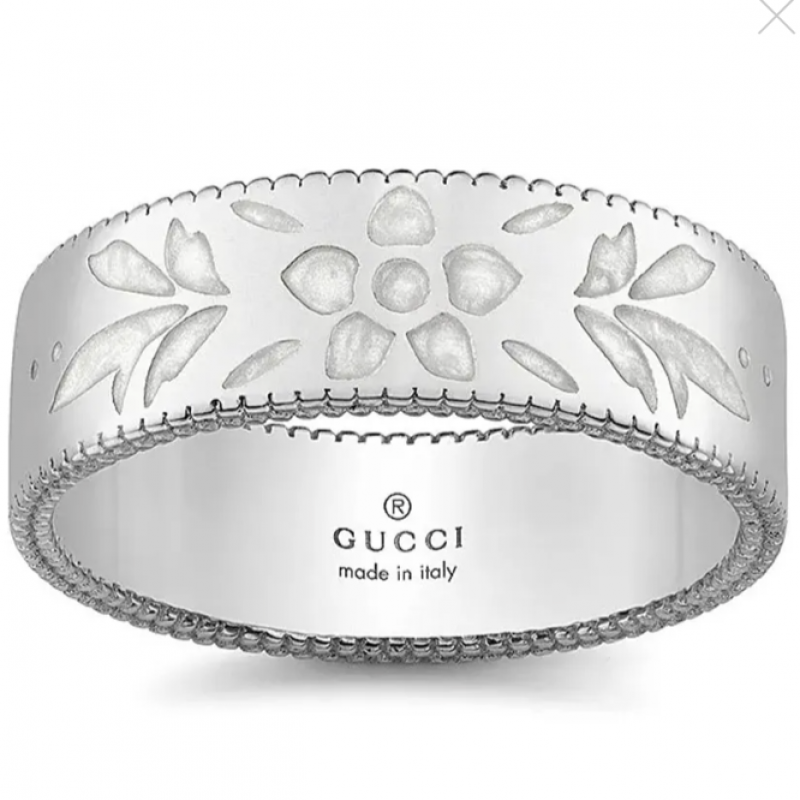 Nhẫn Gucci Icon Ring 18k White Gold Màu Trắng
